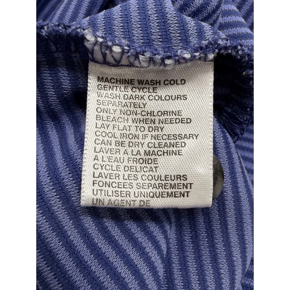 Tommy Bahama Polo Shirt Mens XXL 2XL Blue Striped Short Sleeve Modal Blend‎ Knit